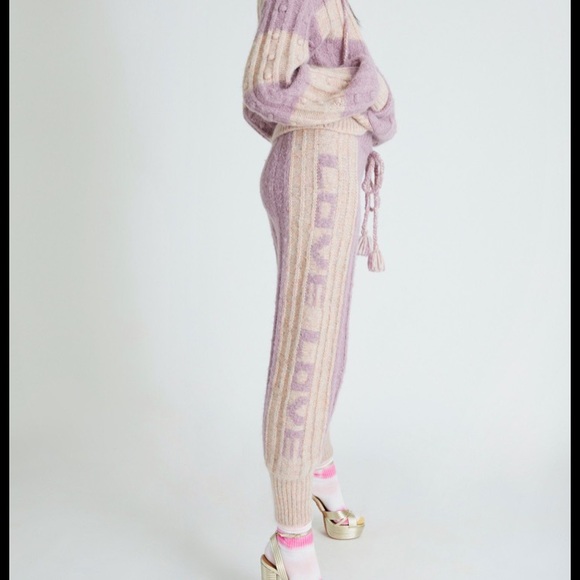 LOVESHACKFANCY Landana Lavender Wool Jogger Sweatpants $395 SZ XS - Picture 8 of 10
